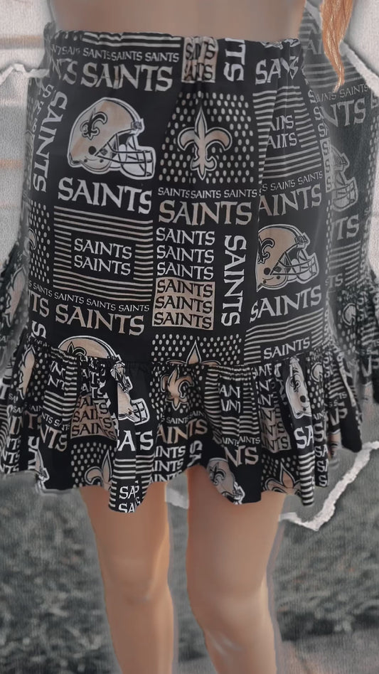 Saints Ruffle Skirt